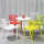 Stackable Curvy Dining Plastic Chair in Yellow